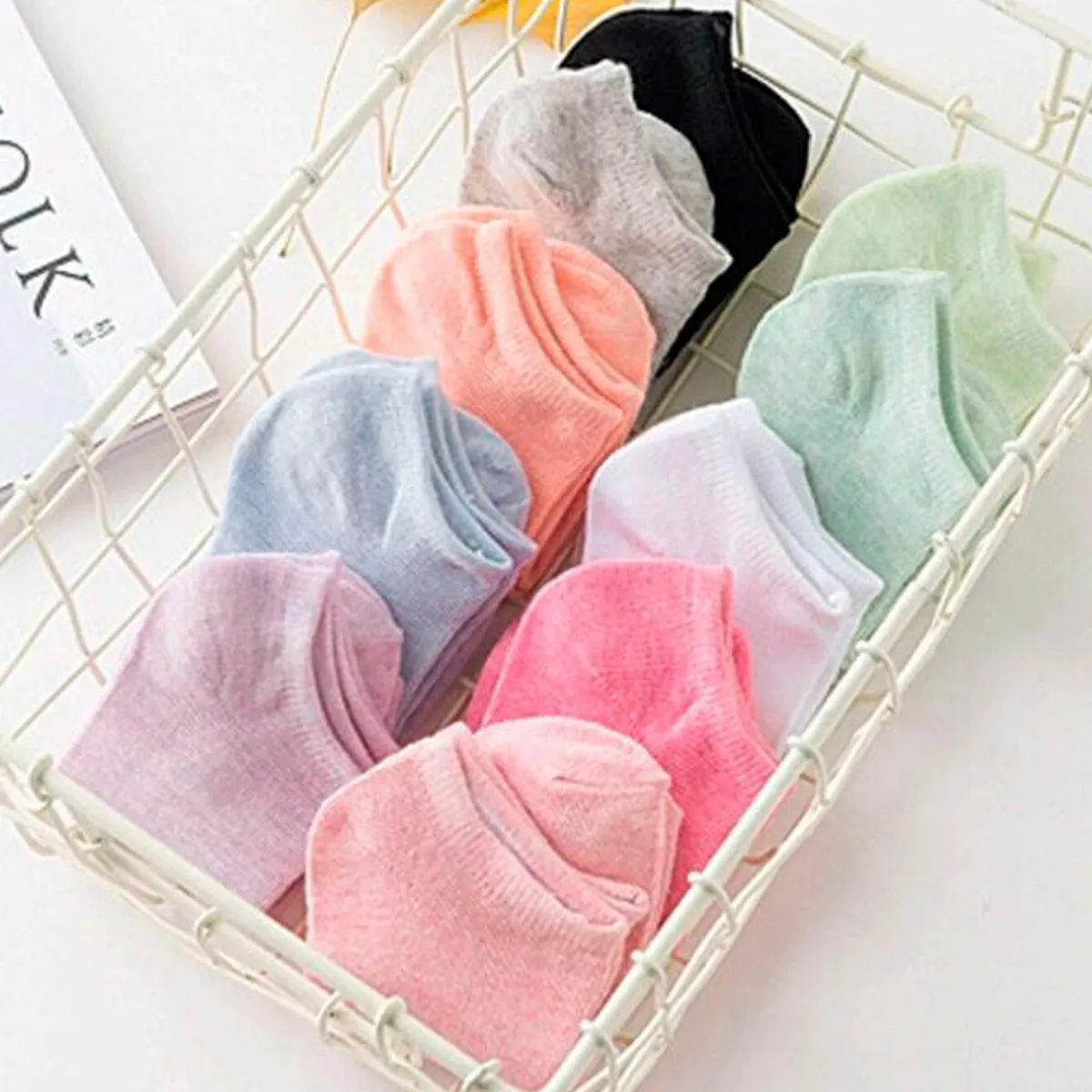 10 Pairs Women's Colorful Cotton Socks