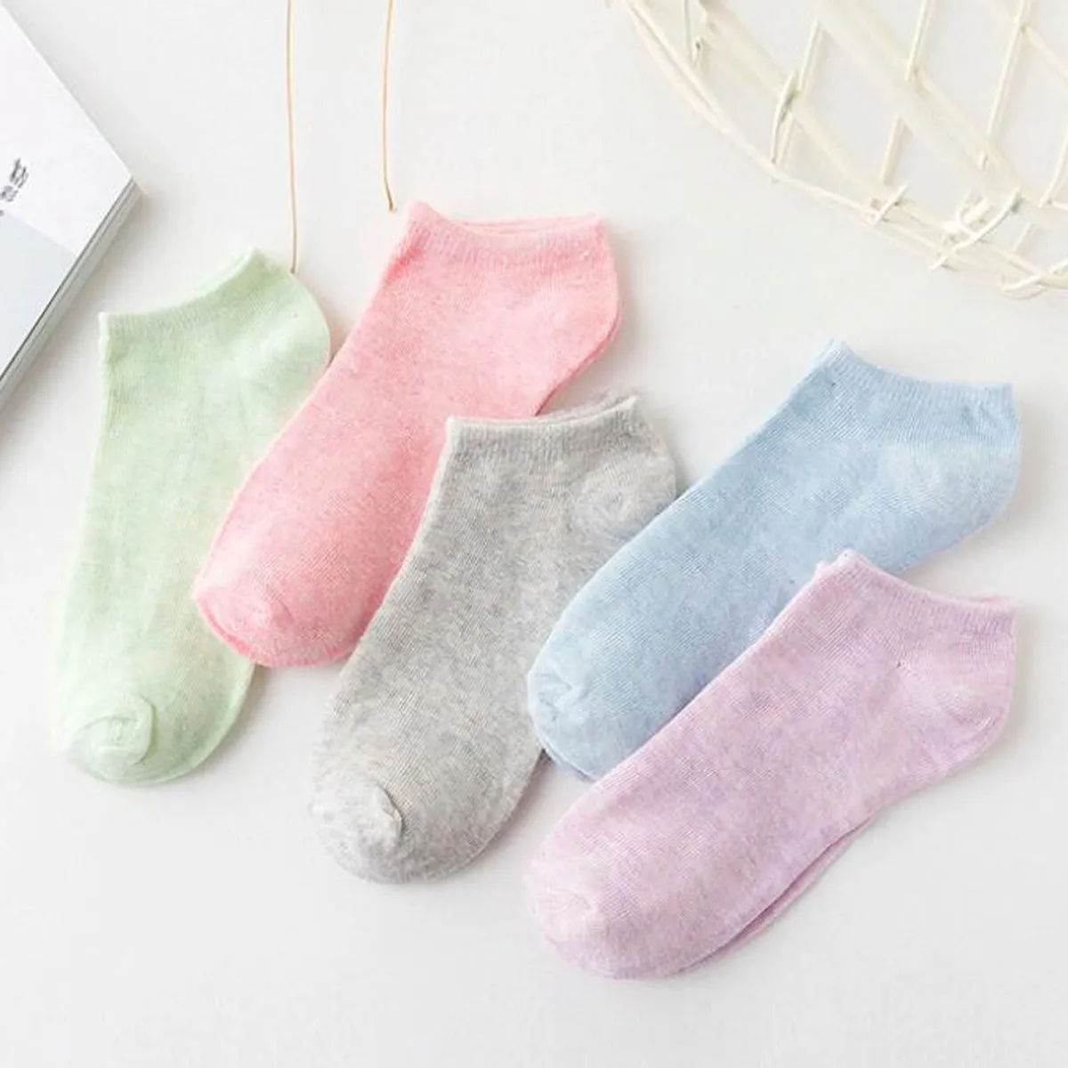 10 Pairs Women's Colorful Cotton Socks