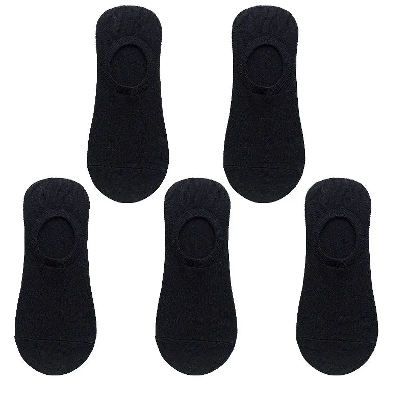 5 Pairs Cute Invisible Non-slip Boat Soft Lightweight Breathable Boat Socks