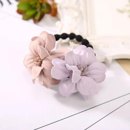 5 piece/lot Elastic Hair Ring Flower Hair Rubber bands Rope Cloth Headbands Ties Hair Accessories for Women & Girls