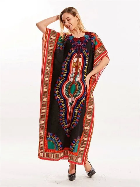 AfroFashion Women's African Dashiki elegant Ladies Dress