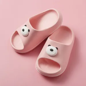 Baby Moo Panda Flip Flop Sliders - Pink