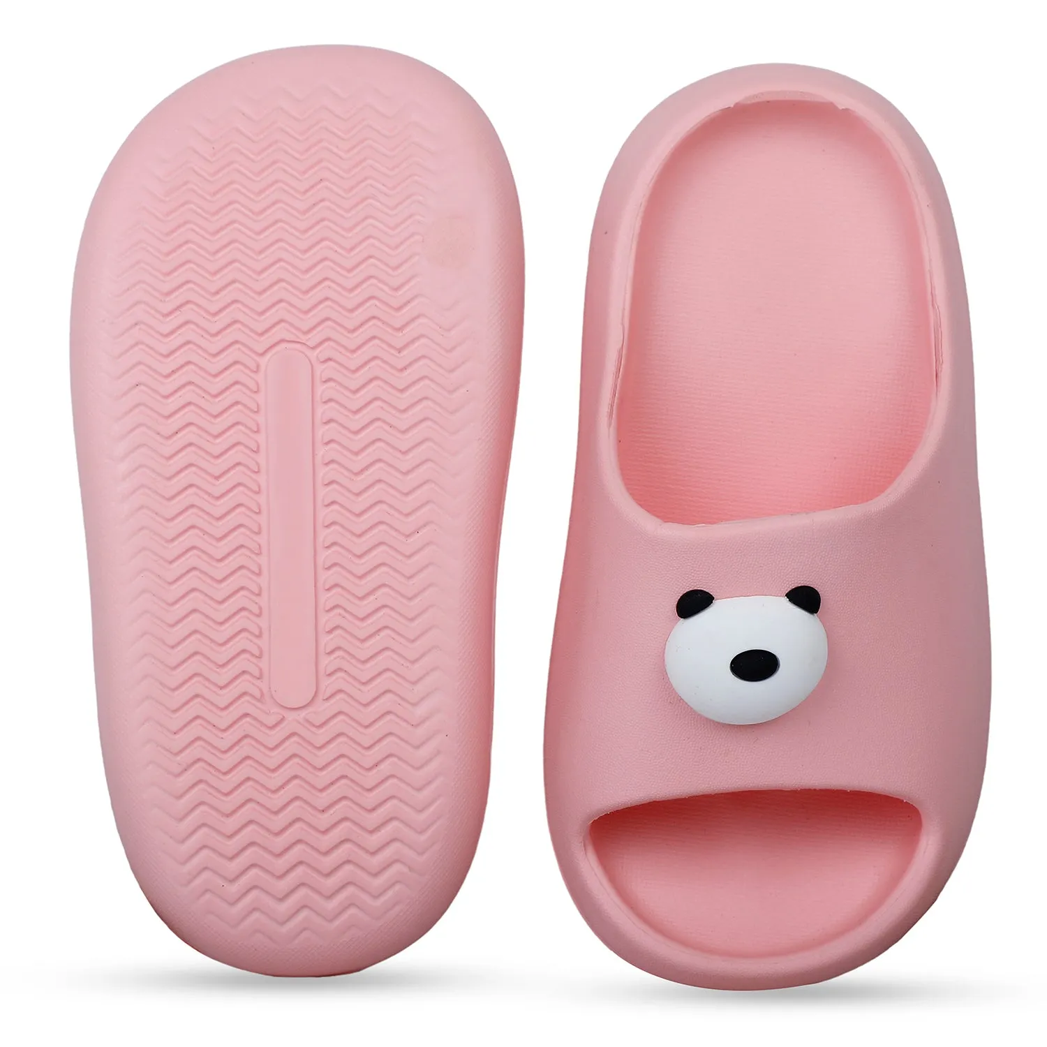 Baby Moo Panda Flip Flop Sliders - Pink