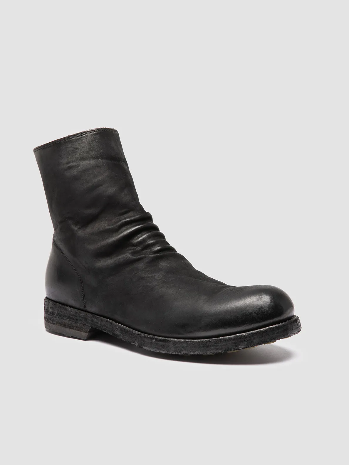 BULLA DD 103 - Black Leather Zipped Boots