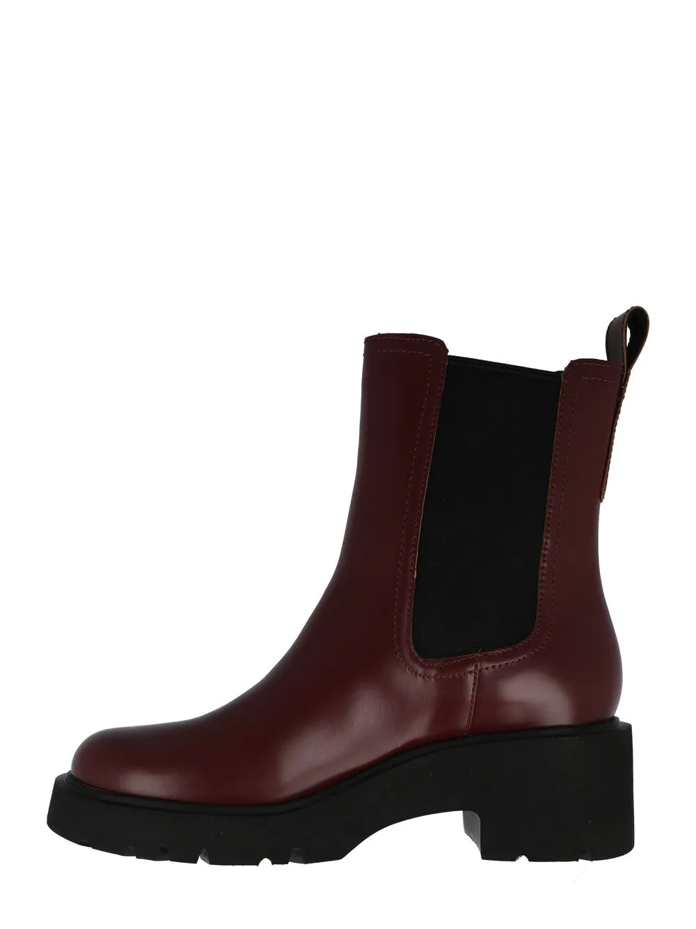 Chelsea Camper boots, dark red