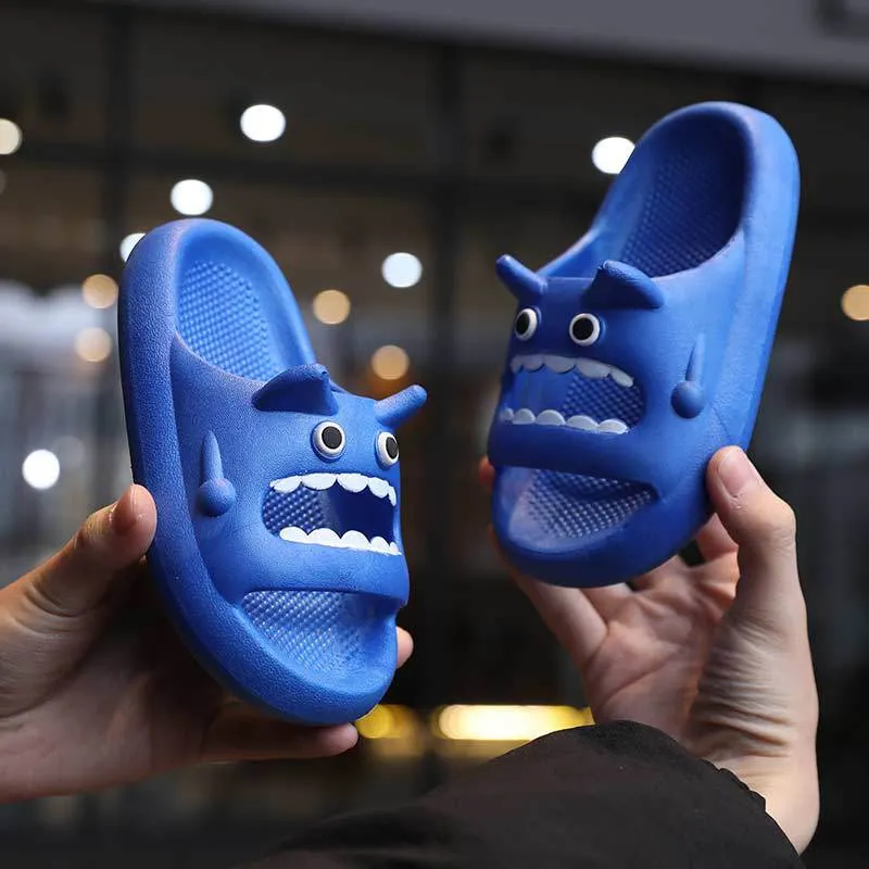 Children's Slippers Summer Cartoon Cute Boys Home Kids Soft Soled Sandals Slippers