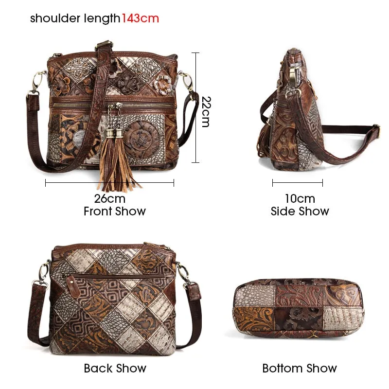 COBBLER LEGEND   Genuine Leather Bohemian Design Cross-body Shoulder Bag