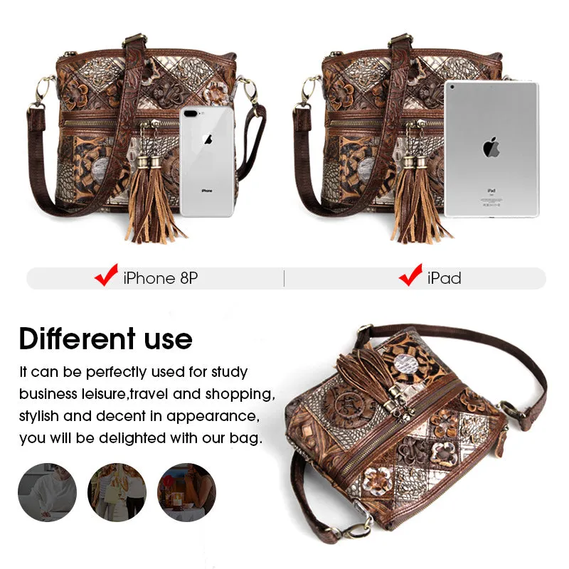 COBBLER LEGEND   Genuine Leather Bohemian Design Cross-body Shoulder Bag