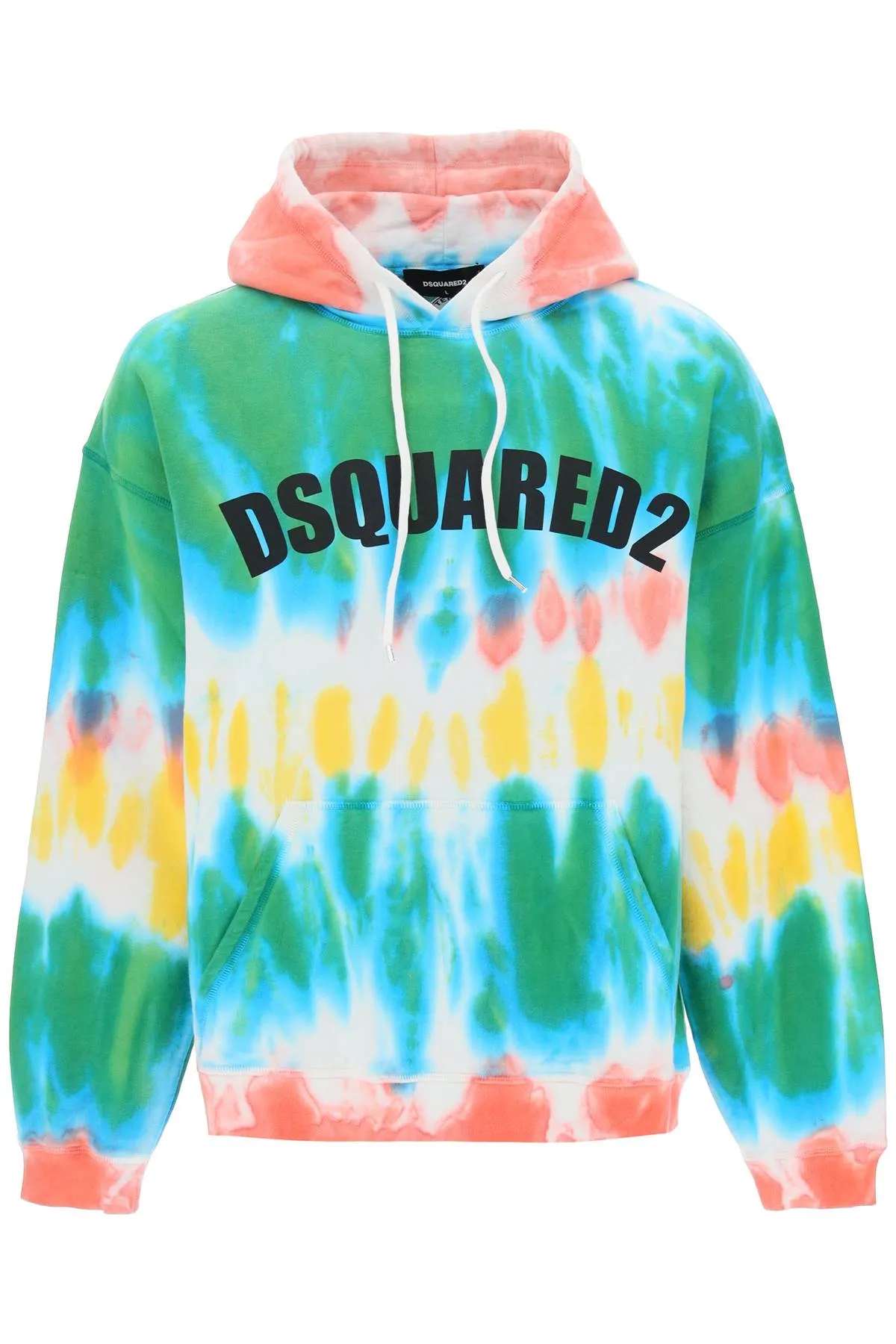 Dsquared2 tie-dye hoodie with logo print