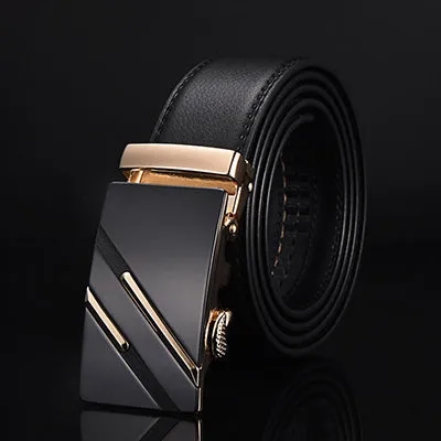 [DWTS]Designer Leather Strap Male Belt Automatic Buckle Belts For Men Girdle Wide Men Belt Waistband ceinture cinto masculino