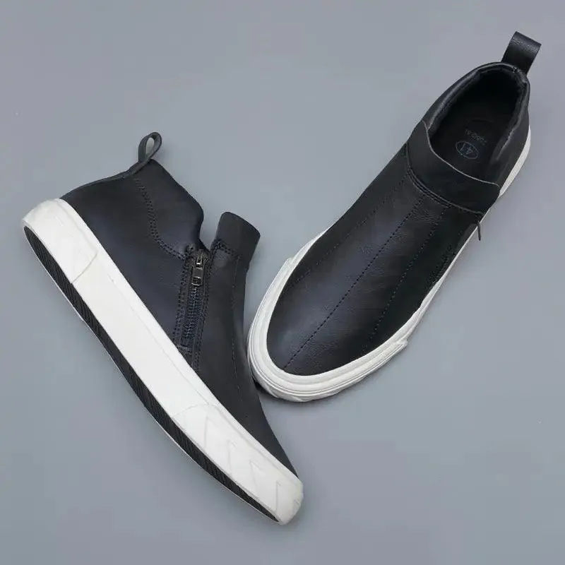 ESTEVE - Men Vulcanized Leather Loafer Shoes