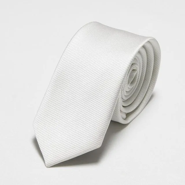 Fashion Narrow Tie Men Wedding gravata slim 6cm width 19 colors