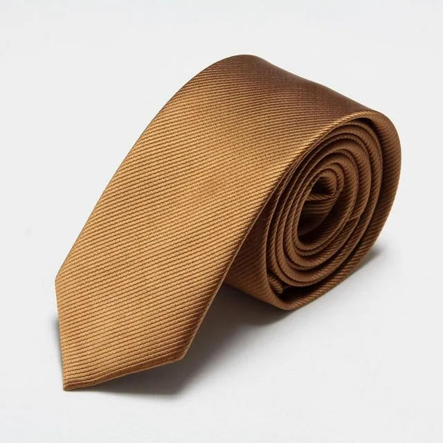 Fashion Narrow Tie Men Wedding gravata slim 6cm width 19 colors