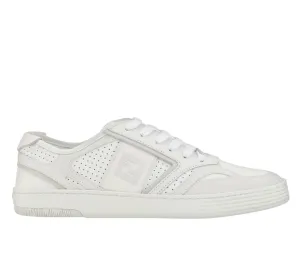 Fendi Elegant Low Top Calfskin Sneakers in White