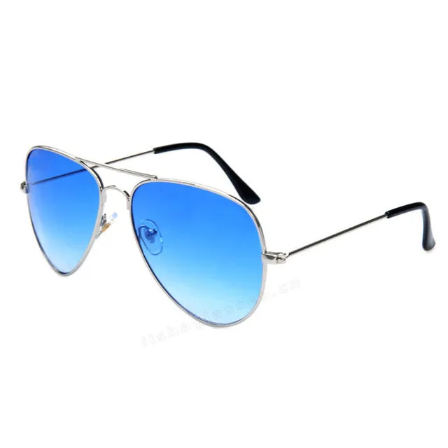 FOENIXSONG Brand New Aviator Pilot Men Sunglasses Sun Glasses for Women Oculos De Sol Mirrored UV Eyewear Goggles Gafas Cases