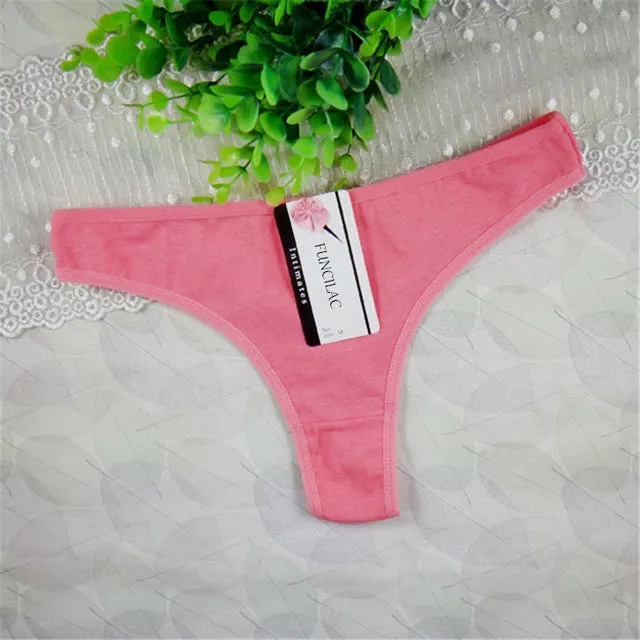 Free shipping Women's cotton panties Girl Briefs sexy fashion sexy thong underwear T Word Pants G String underwear wholesale