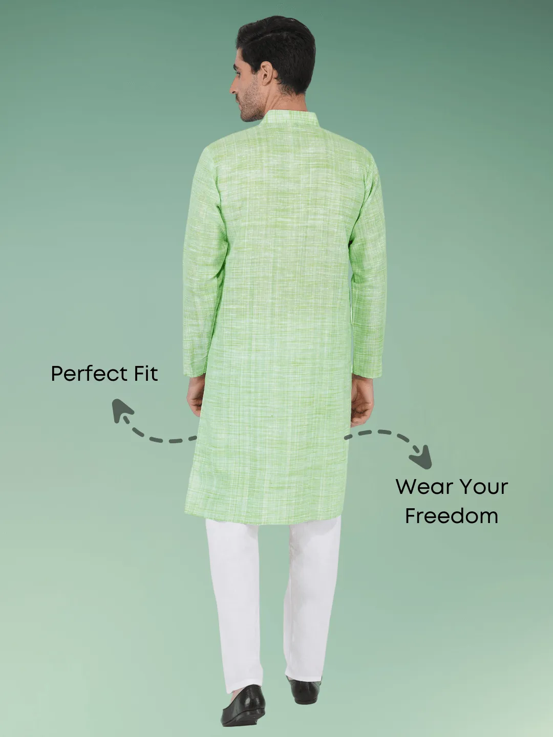 Green Khadi Cotton Kurta