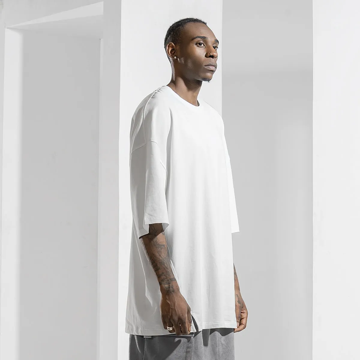 Hip Hop Oversized Heavyweight White Tee