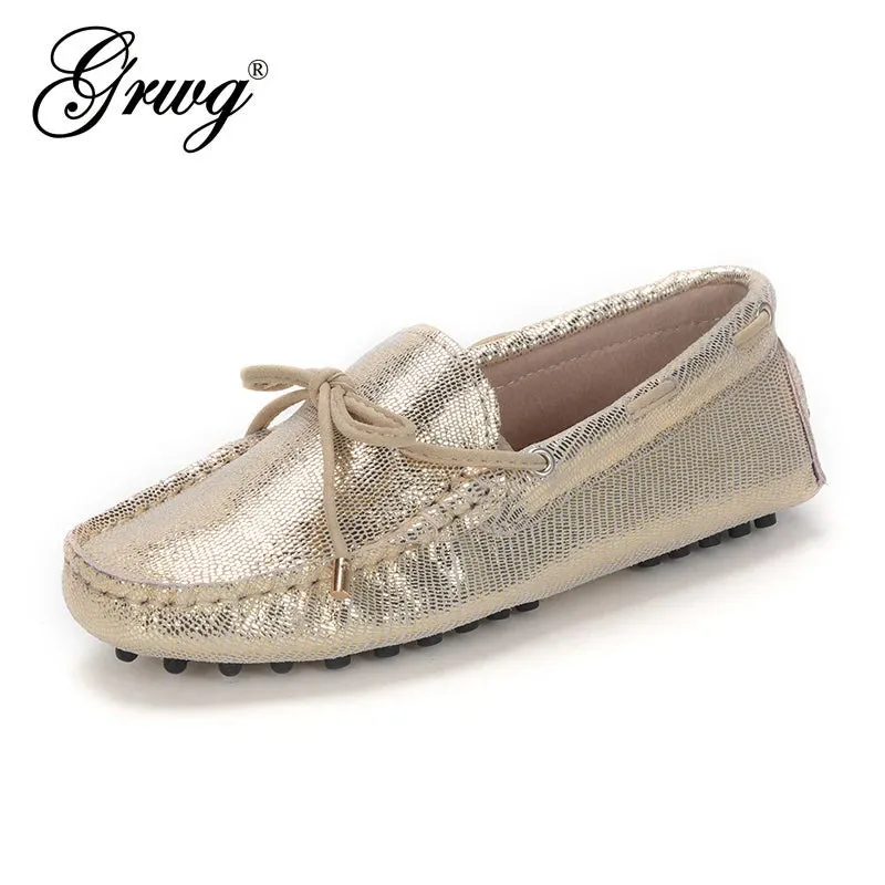 Hot Sale Spring Autumn Handmade Flats Women's Genuine Leather Flat Shoes Lady Drive Casual Shoes Female Soft Leather Flats