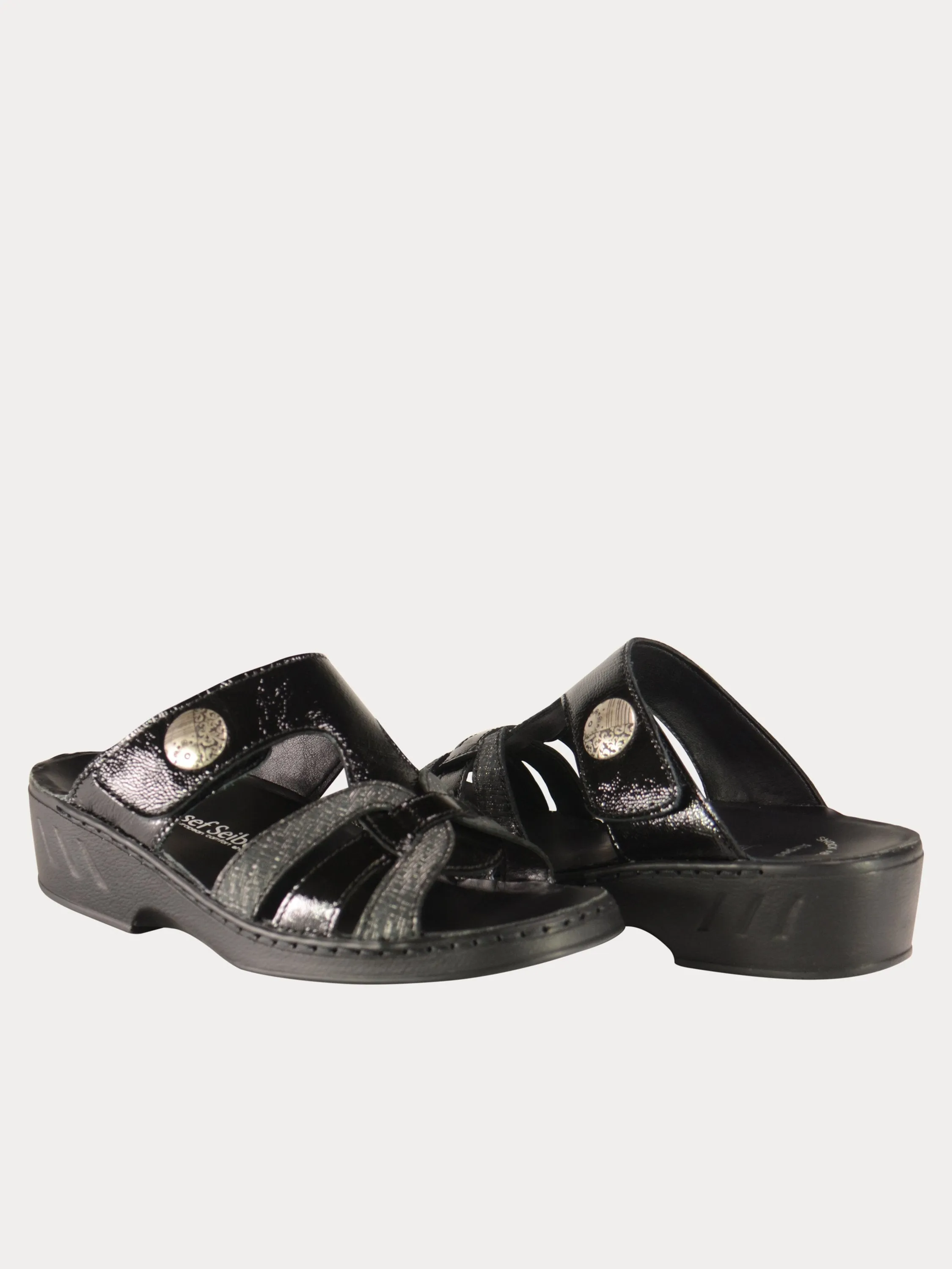 Josef Seibel Side Strap Round Buckle Sandals