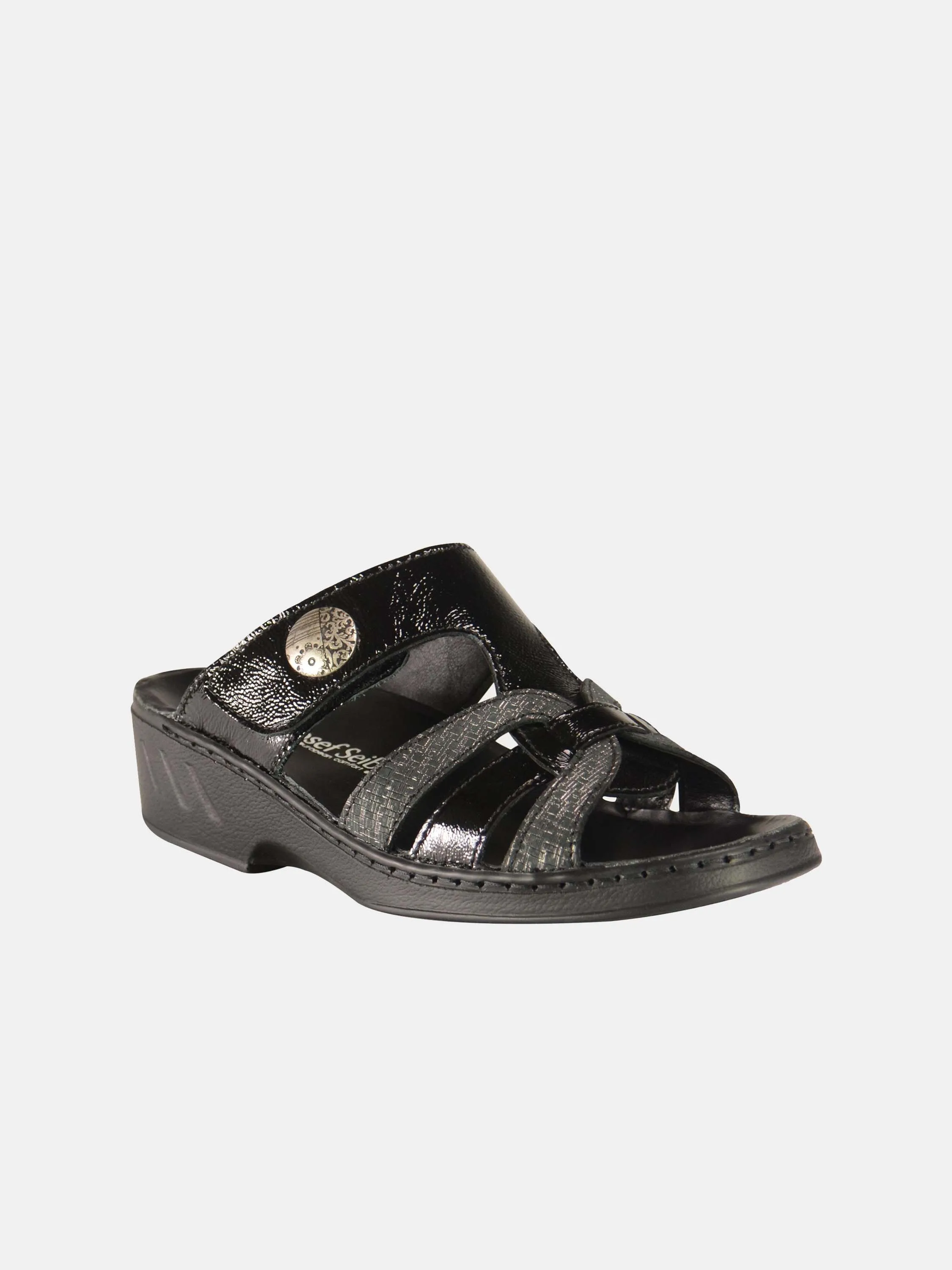 Josef Seibel Side Strap Round Buckle Sandals