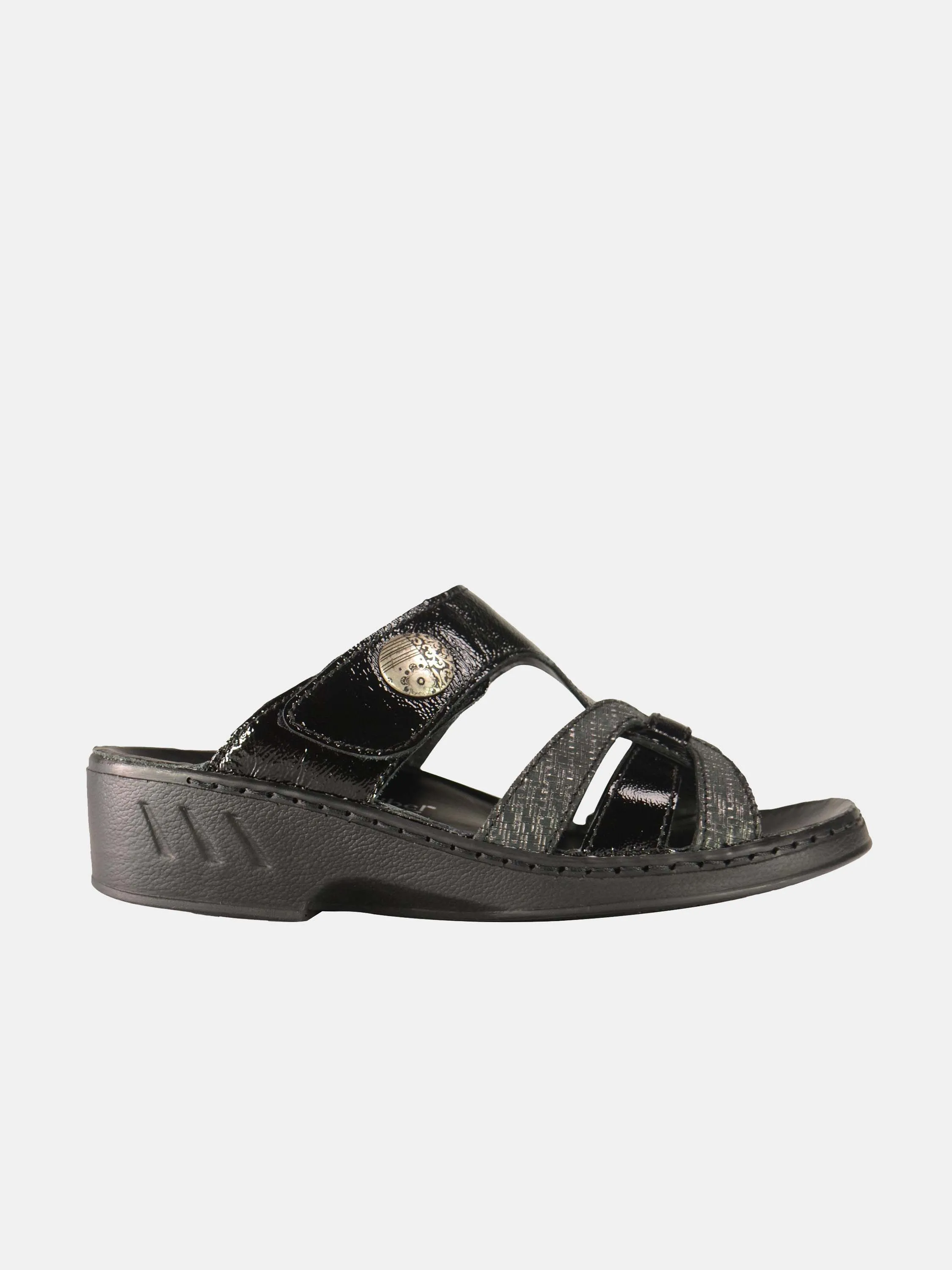 Josef Seibel Side Strap Round Buckle Sandals