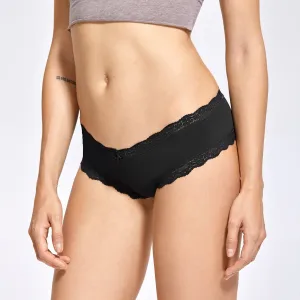 Low-rise Braided Straps Back Black Panty