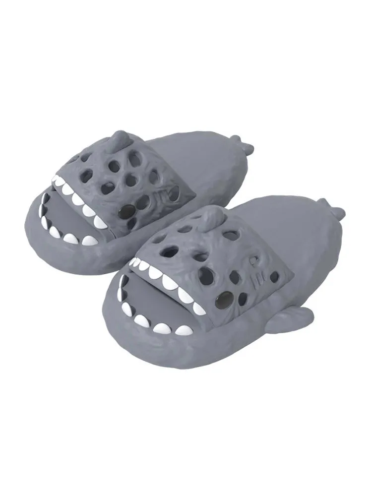 Men'S Skull Shark Slippers