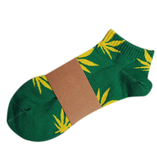 Men's Socks Weed Socks For Men Women Cotton Short Fashion Male 3D Sock