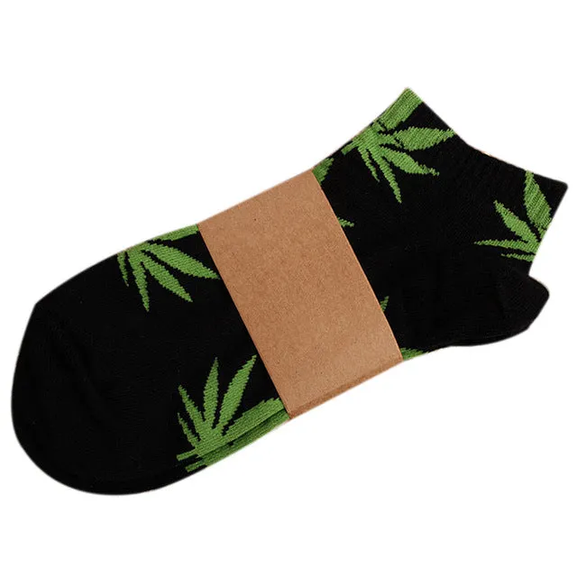 Men's Socks Weed Socks For Men Women Cotton Short Fashion Male 3D Sock