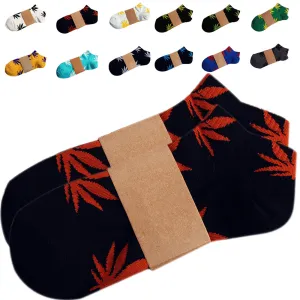 Men's Socks Weed Socks For Men Women Cotton Short Fashion Male 3D Sock