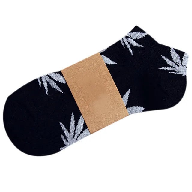 Men's Socks Weed Socks For Men Women Cotton Short Fashion Male 3D Sock