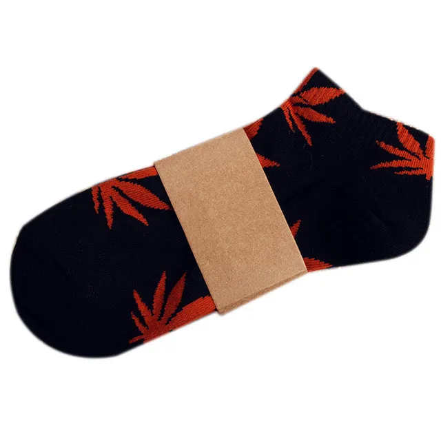 Men's Socks Weed Socks For Men Women Cotton Short Fashion Male 3D Sock