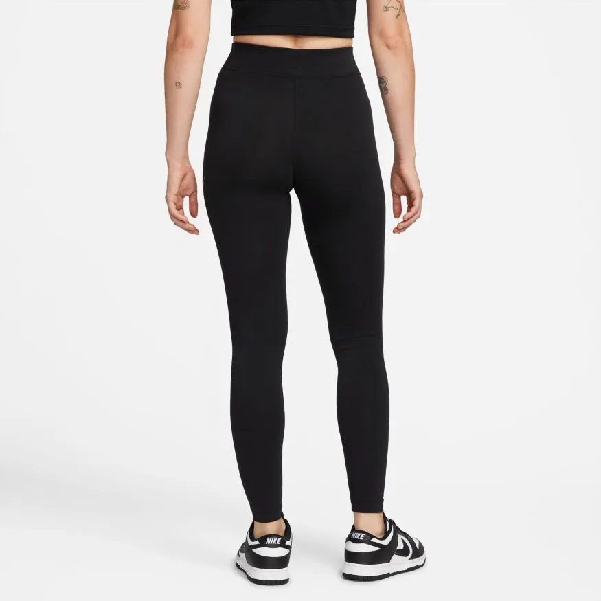 NIKE WOMEN'S SPORTSWEAR SWOOSH BLACK HIGH-RISE TIGHTS