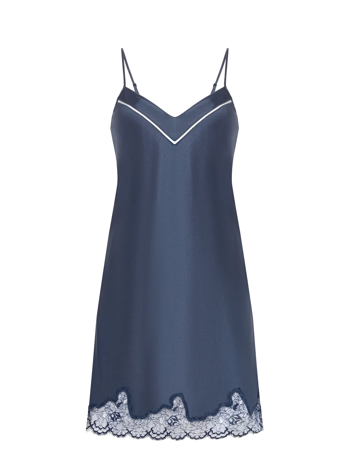 Nocturne Silk Chemise Cinder Blue