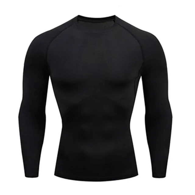 Rashguard Men: black long sleeve