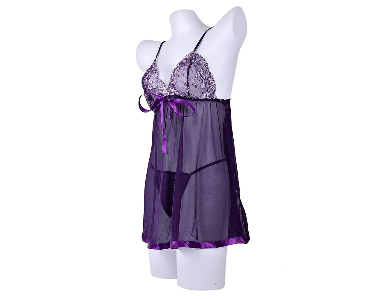 Sexy Lingerie Babydoll Sleepwear with G-String