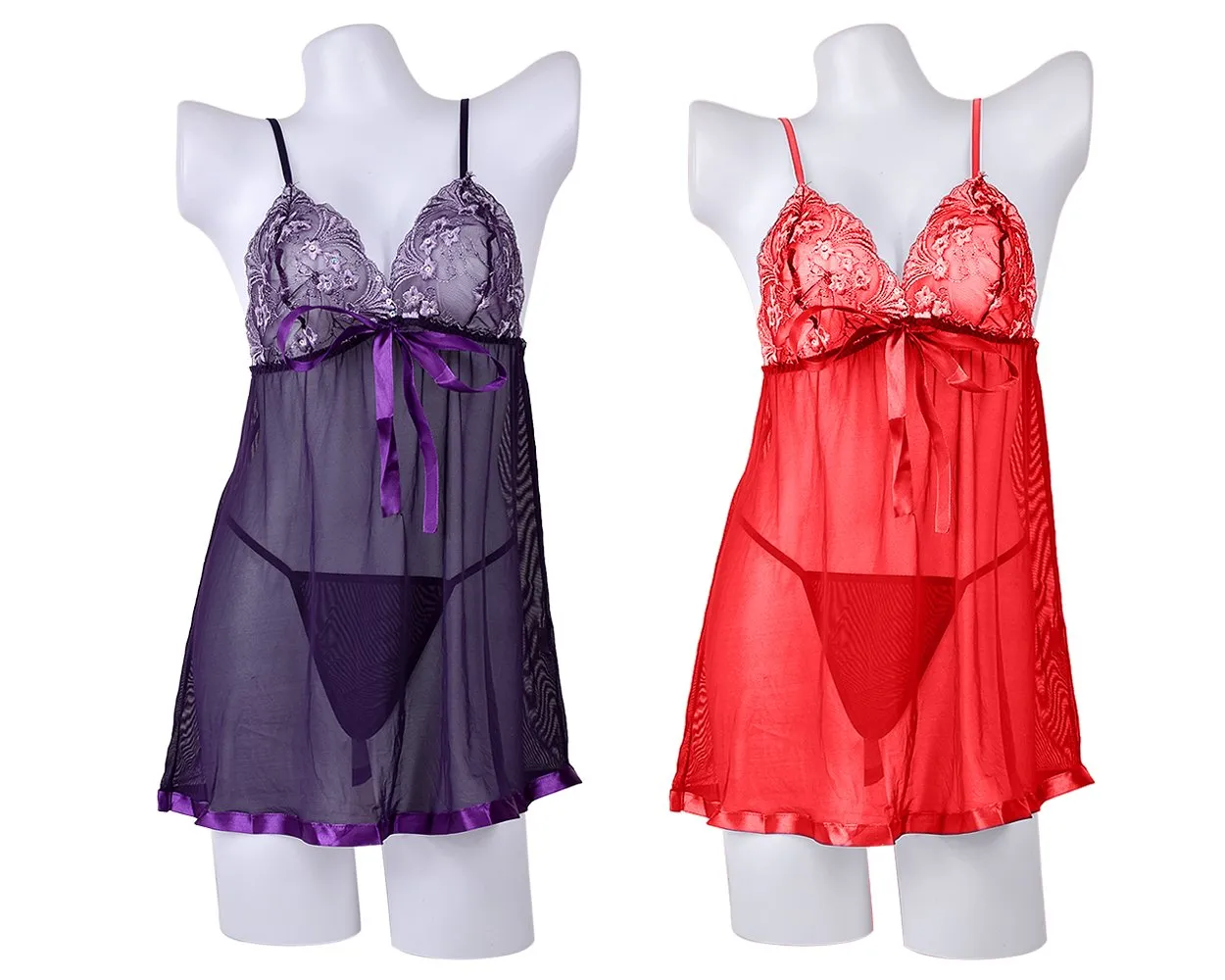 Sexy Lingerie Babydoll Sleepwear with G-String