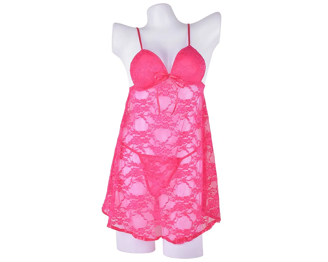 Sexy Lingerie Lace Dress Sleepwear with G-String