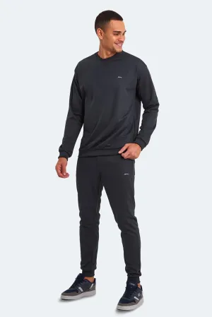 Slazenger Men's Dark Grey Offender Ktn Small Size Tracksuit