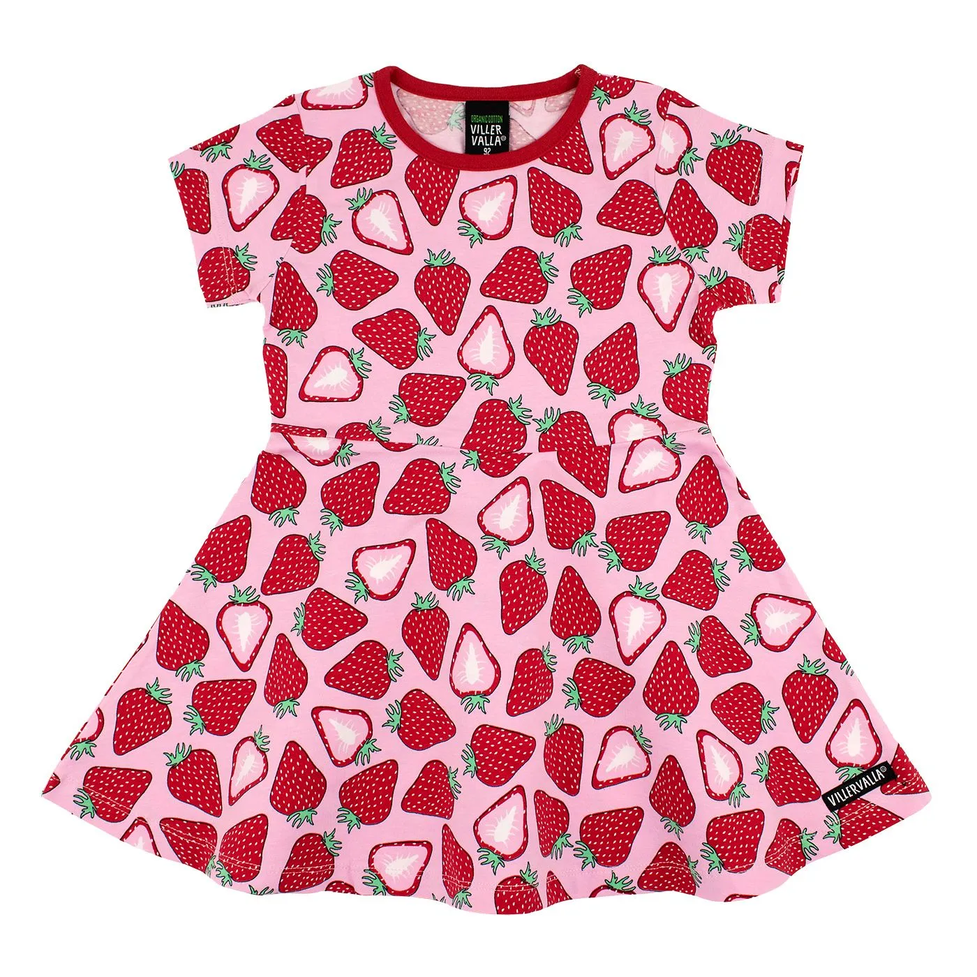 Strawberry Half Circle Short Sleeve Dress