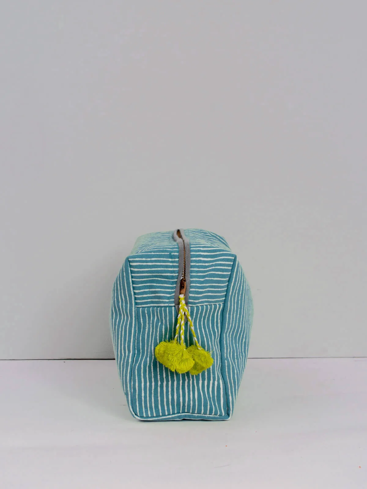 Stripe Washbag, Blue