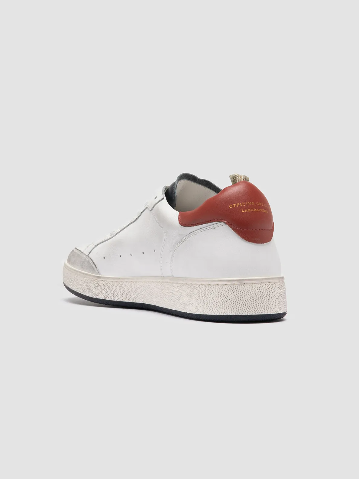 THE ANSWER 001 - White Leather and Suede Low Top Sneakers