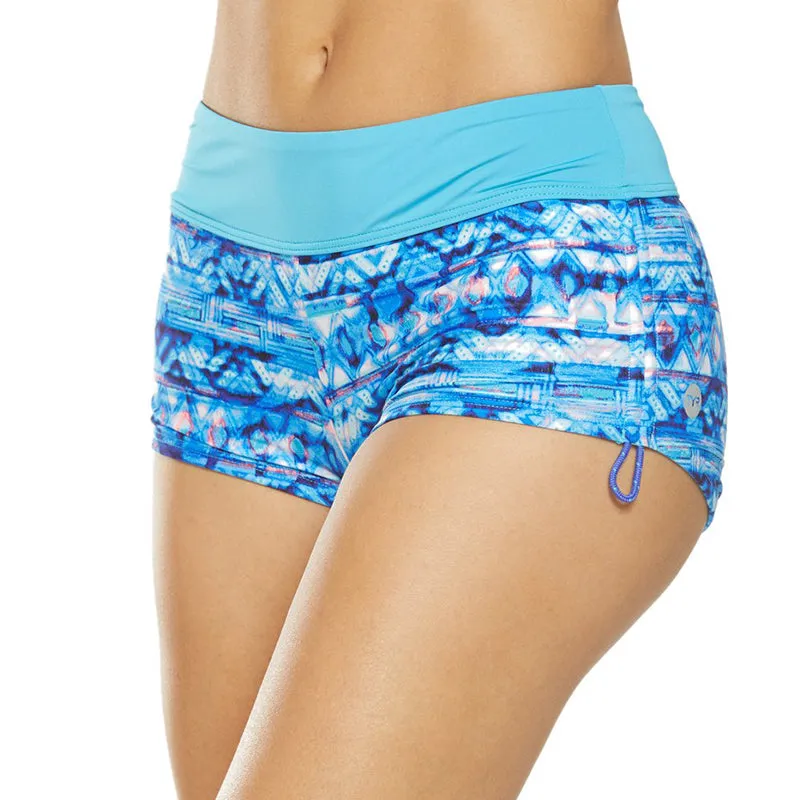 TYR - Women’s Della Boyshort-Sundrata - Turquoise