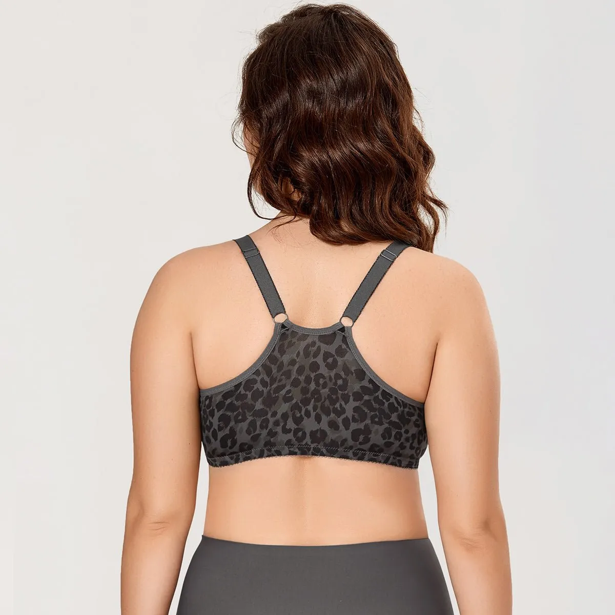 Unlined Seamless Racerback Underwire Black Full Coverage Bra