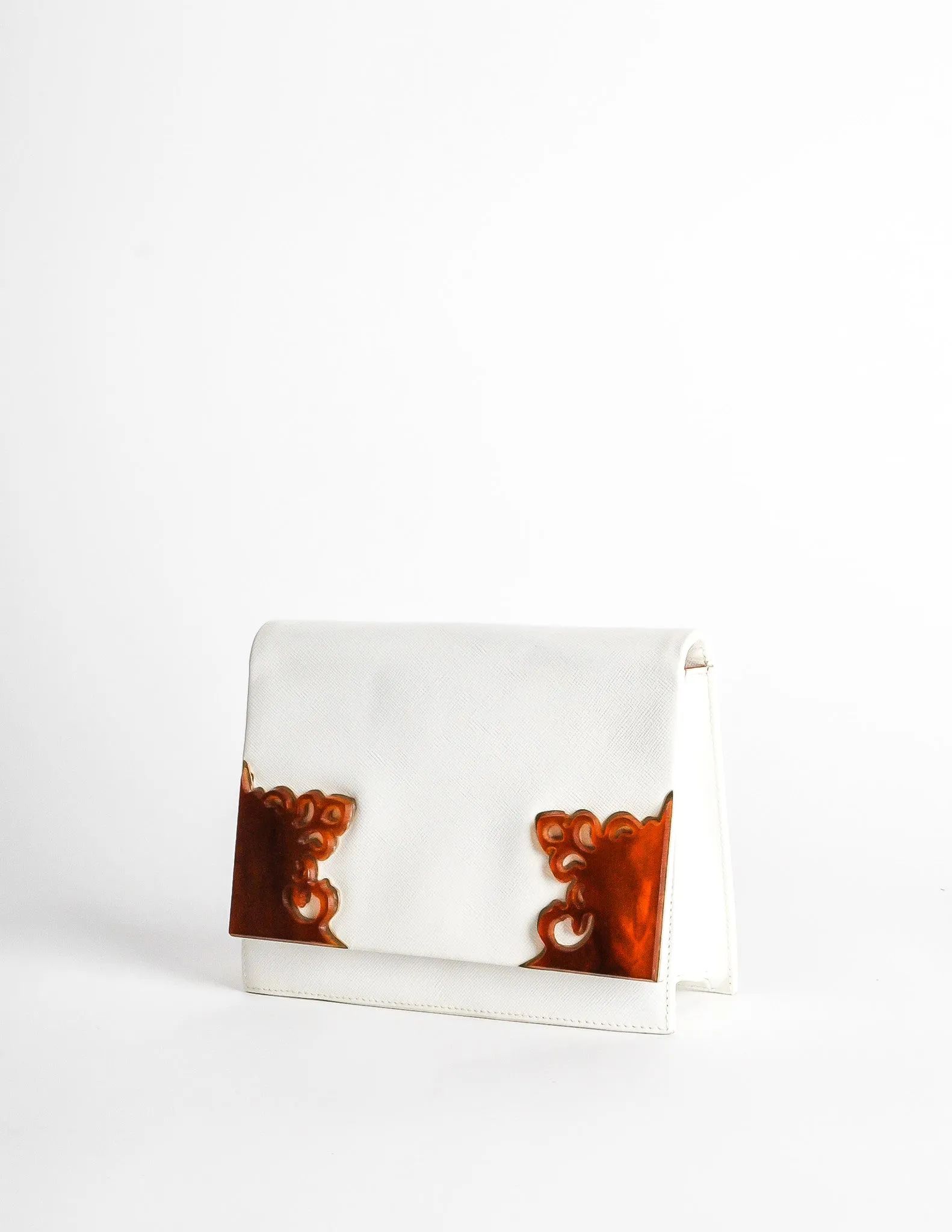 Valentino Vintage White Clutch Bag