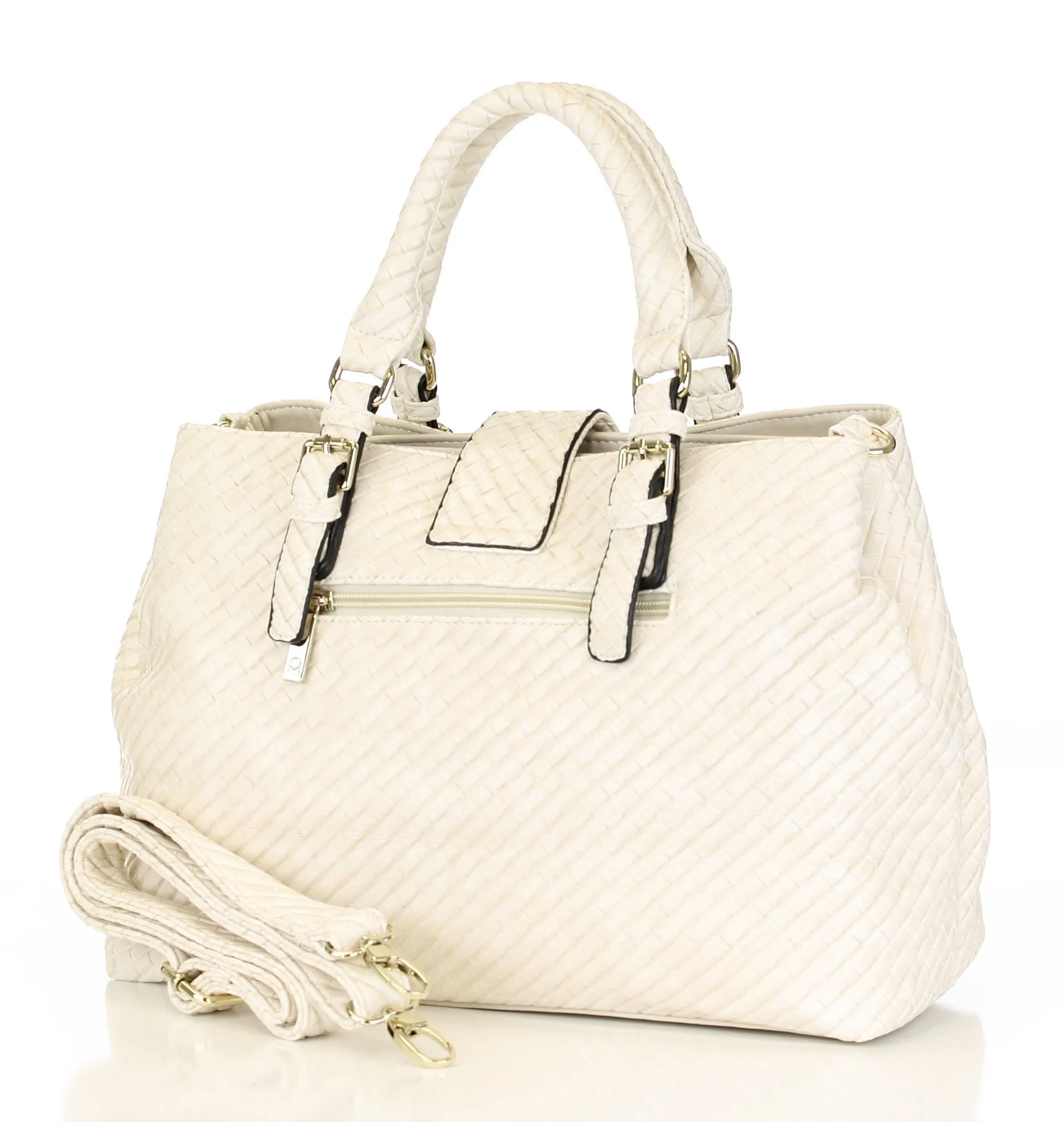 Weave Pattern Allure Satchel