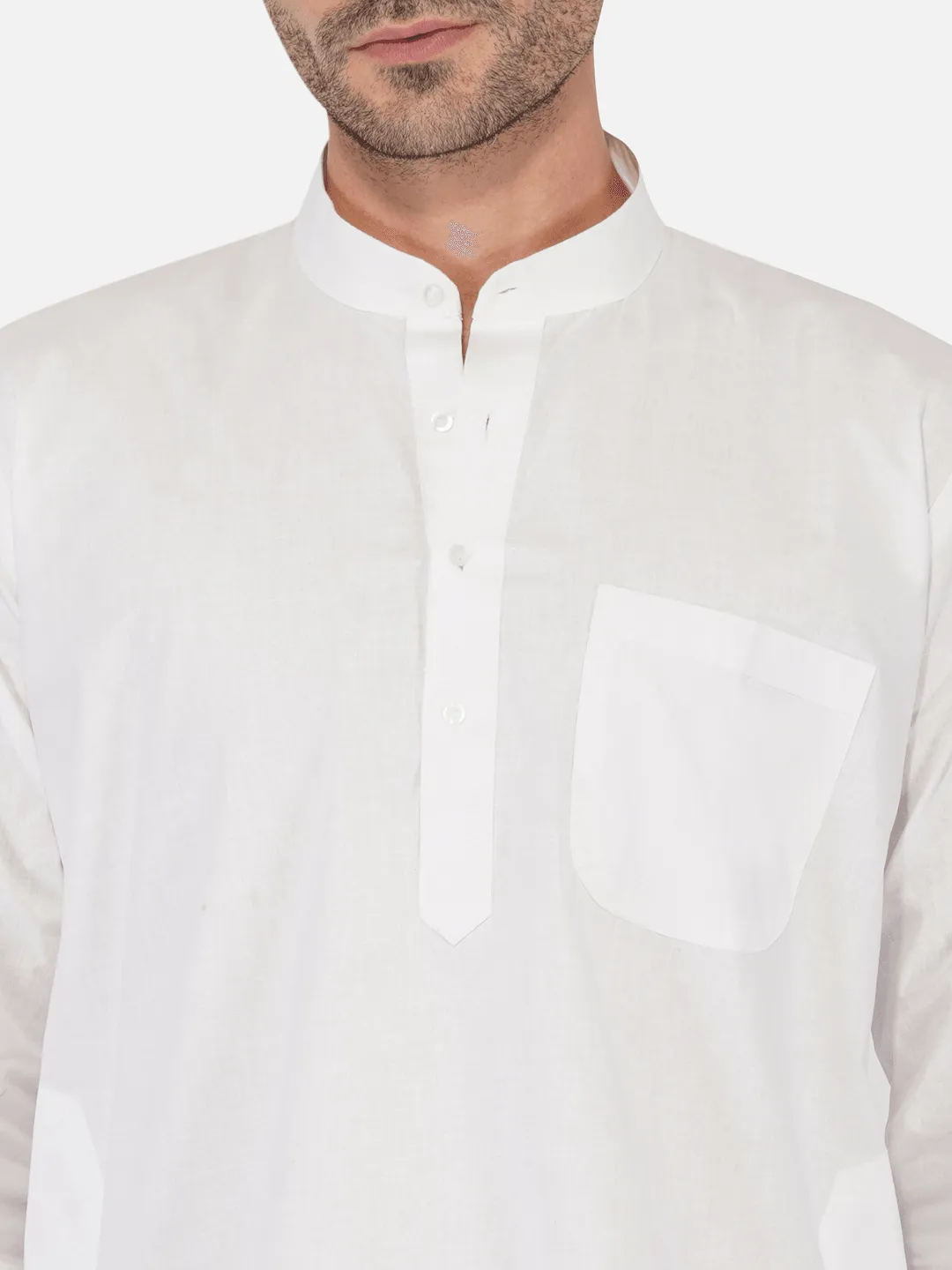 White Khadi Cotton Kurta