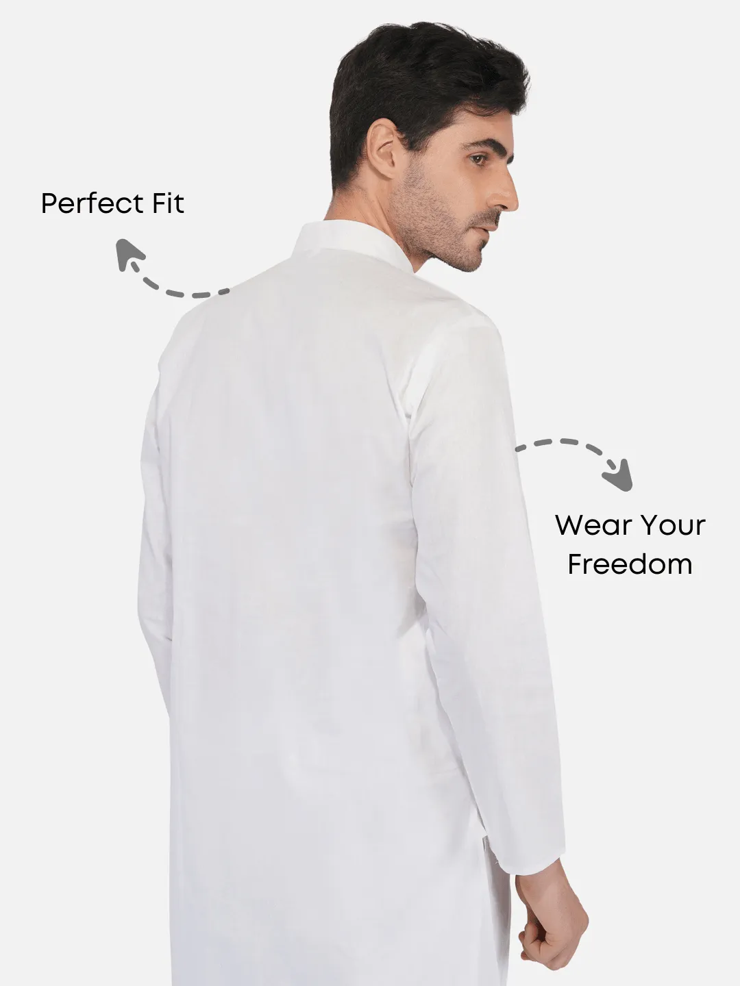 White Khadi Cotton Kurta