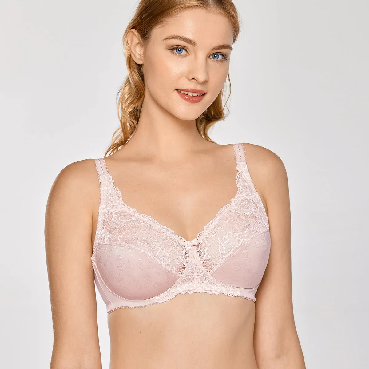 Whole Day Comfort Wireless Stretchy Pink Full Coverage Bra